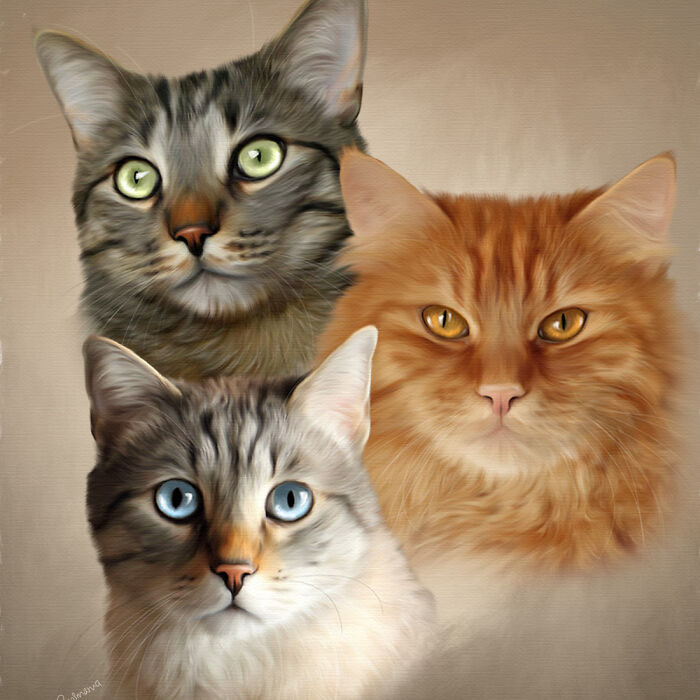 I Specialize In Turning Your Favorite Pet Photos Into Custom Digital Portraits (8 Pics)