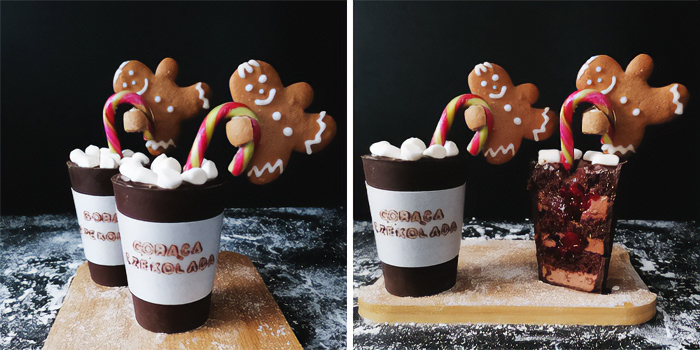 Chocolate Cake Combined With Chocolate Mousse With Chili Can Make It Hot