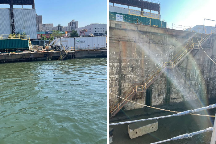My Ship Recently Went Into Dry Dock, These Are The Stairs Before And After