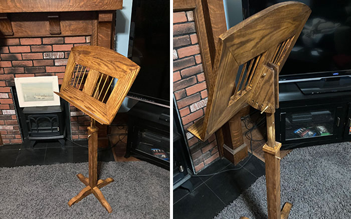 My Girlfriend Plays Cello And Needed A Music Stand. I Thought “That Is In My Scope Of Woodworking Knowledge”