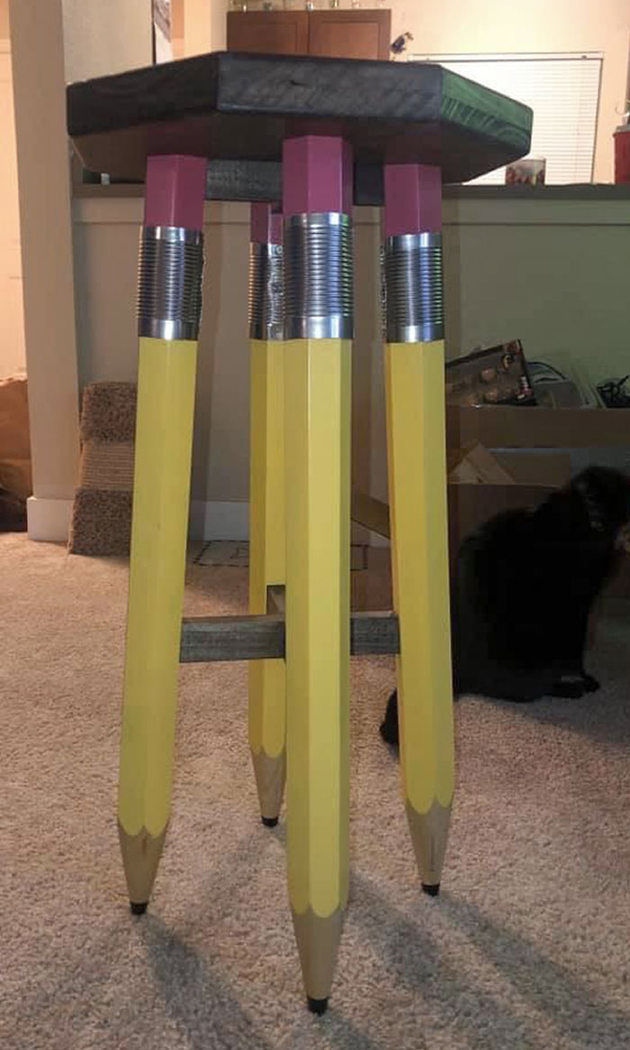 Made A Stool For My GF Who Is A Teacher