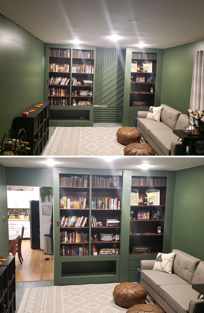 Since My Wife Loves Reading, I Thought This Not-So-Secret Bookcase Door Would Be Perfect For The Job