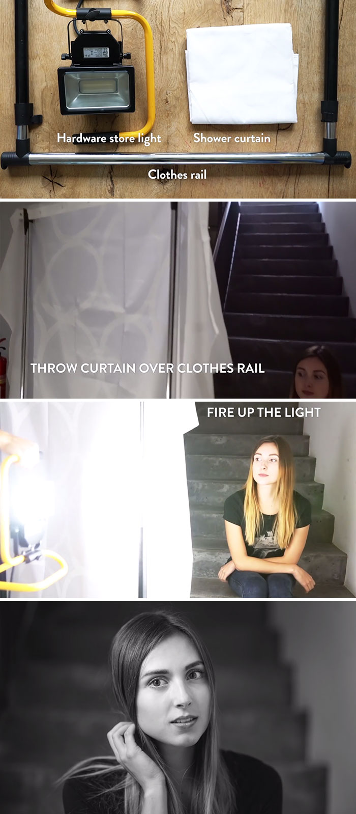 Use A Shower Curtain To Create A DIY Softbox