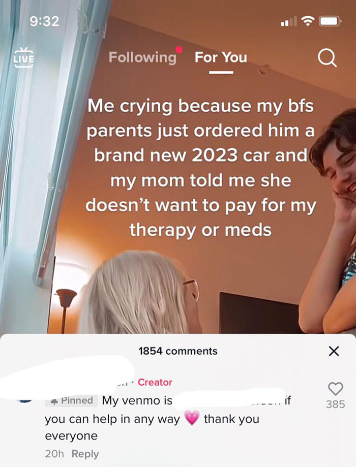 Using Your BF As Pity Then Posting A Venmo In The Comments