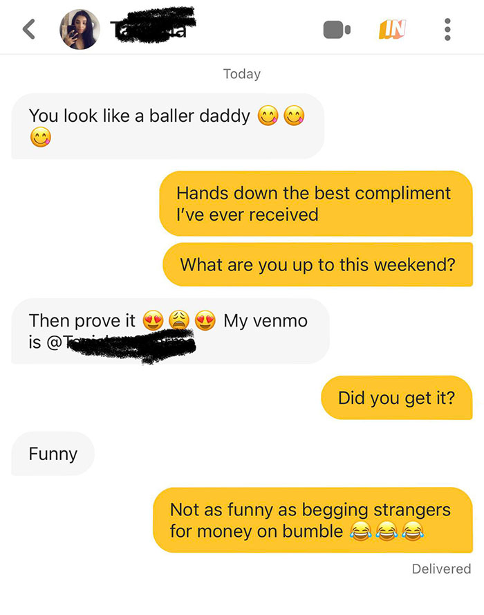 I Sent Her A 50 Dollar Request