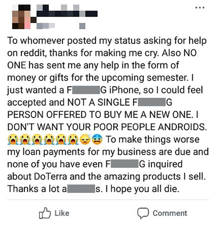 No Money, Gifts, Or iPhone