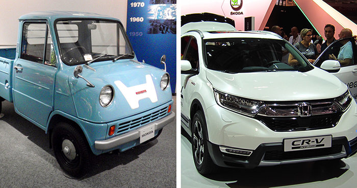 25 Comparaciones entre modelos de coches modernos de marcas famosas y sus versiones antiguas