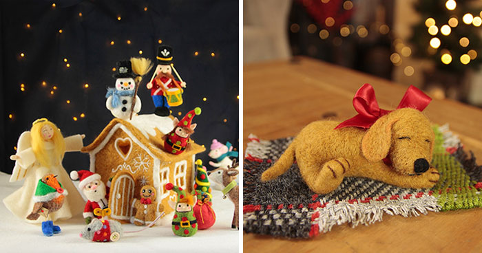 I Create Christmas-Inspired Felted Ornaments, And Now You Can Make Them Too (29 Pics)