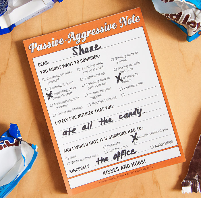 Passive Aggressive Note Pad