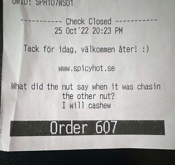 Found This On My Receipt From A Thai Restaurant