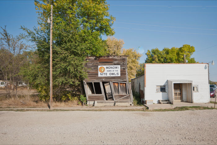 Small buildings near street