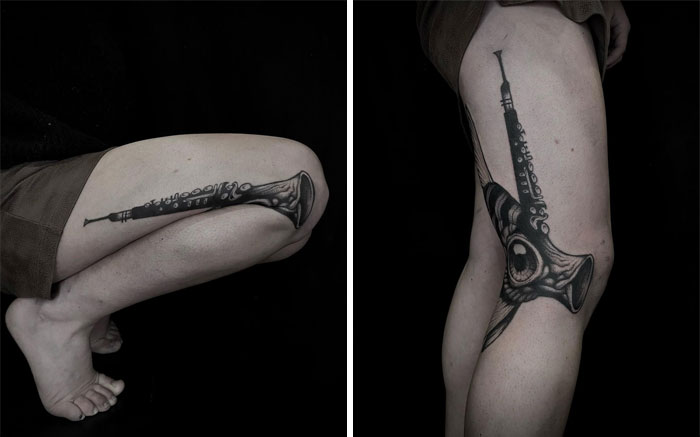 35 Genius Tattoos That Reveal Their True Form When The Body Moves, By Veks Van Hillik Tattoo