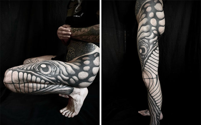 35 Genius Tattoos That Reveal Their True Form When The Body Moves, By Veks Van Hillik Tattoo