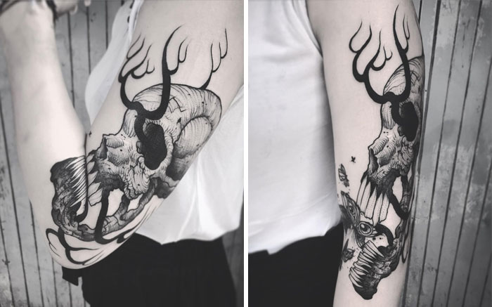 35 Genius Tattoos That Reveal Their True Form When The Body Moves, By Veks Van Hillik Tattoo