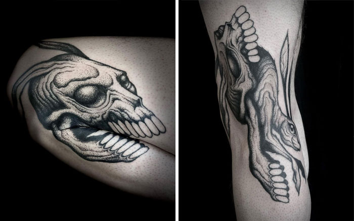 35 Genius Tattoos That Reveal Their True Form When The Body Moves, By Veks Van Hillik Tattoo
