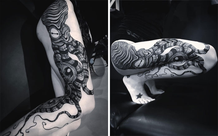35 Genius Tattoos That Reveal Their True Form When The Body Moves, By Veks Van Hillik Tattoo
