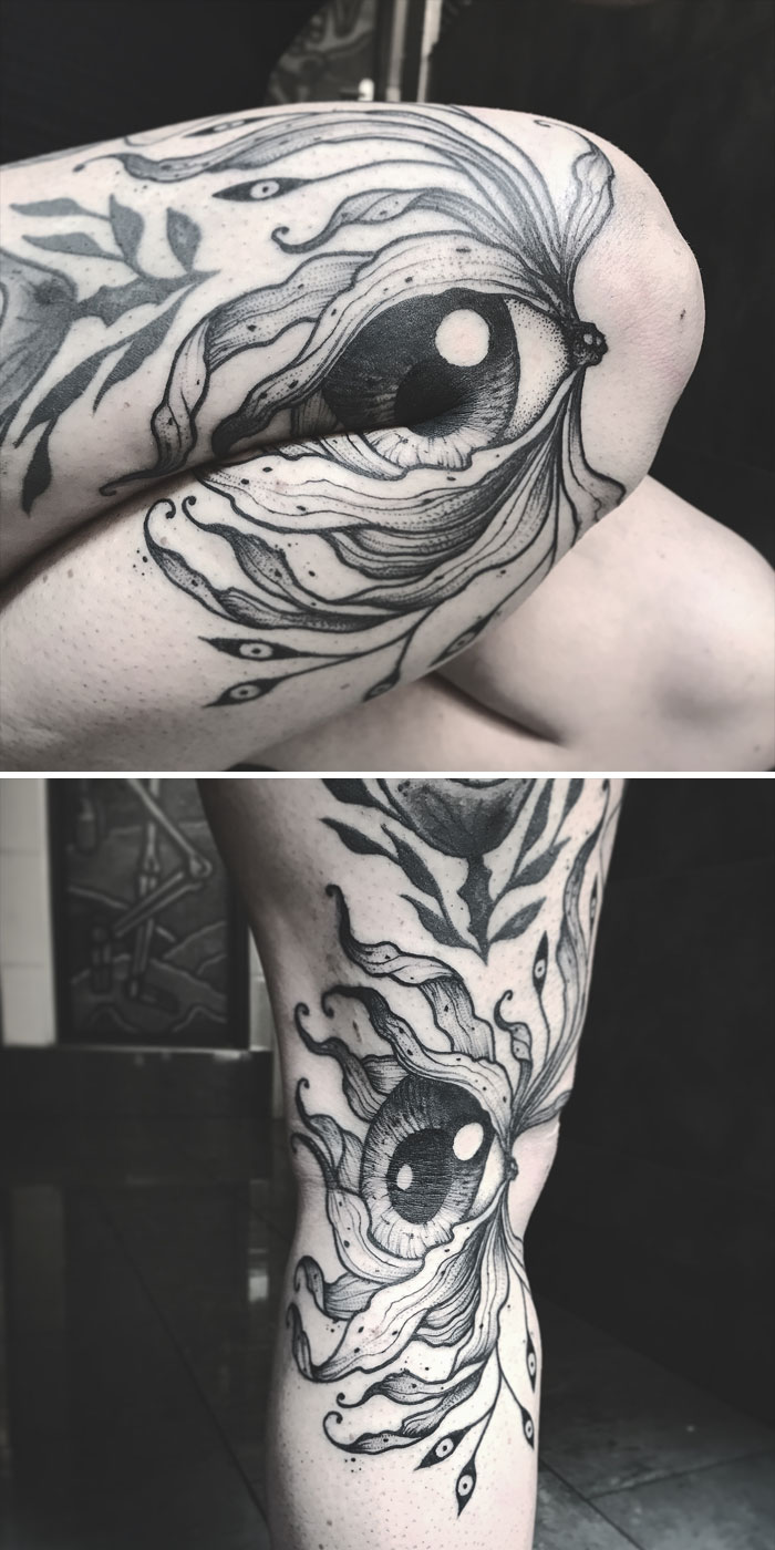35 Genius Tattoos That Reveal Their True Form When The Body Moves, By Veks Van Hillik Tattoo