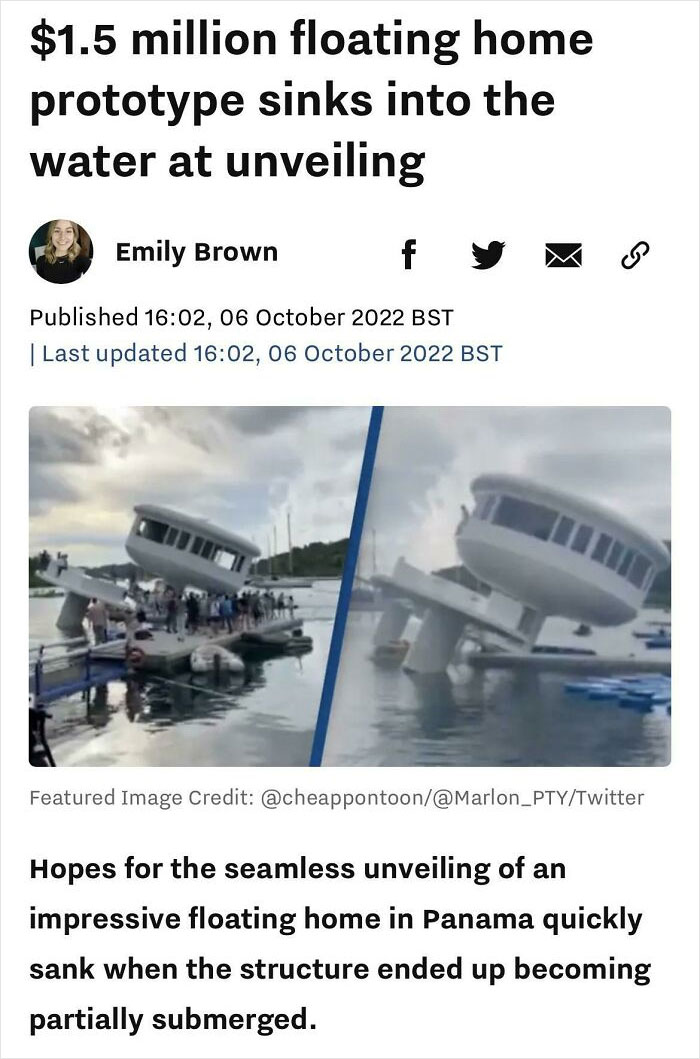 Something Tells Me A Floating Home Actually Needs To Float