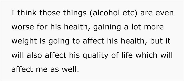 Wife Asks If It Is Okay To Warn Husband That She Will Leave Him If He Becomes More Obese Wife Asks If It Is Okay To Warn Husband That She Will Leave Him If He Becomes More Obese