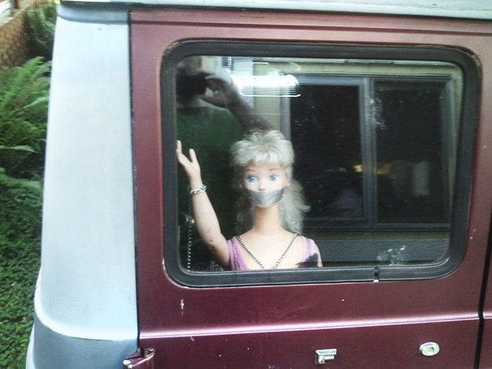 The Back Window Of My Father-In-Law's Van