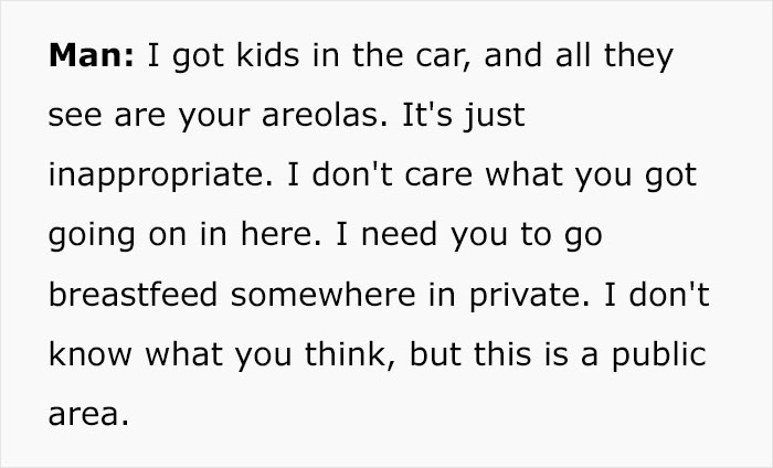 "Let Me Tell You How It's Gonna Go, Little Missy": Man Has The Audacity To Harass This Mother Breastfeeding In Her Car