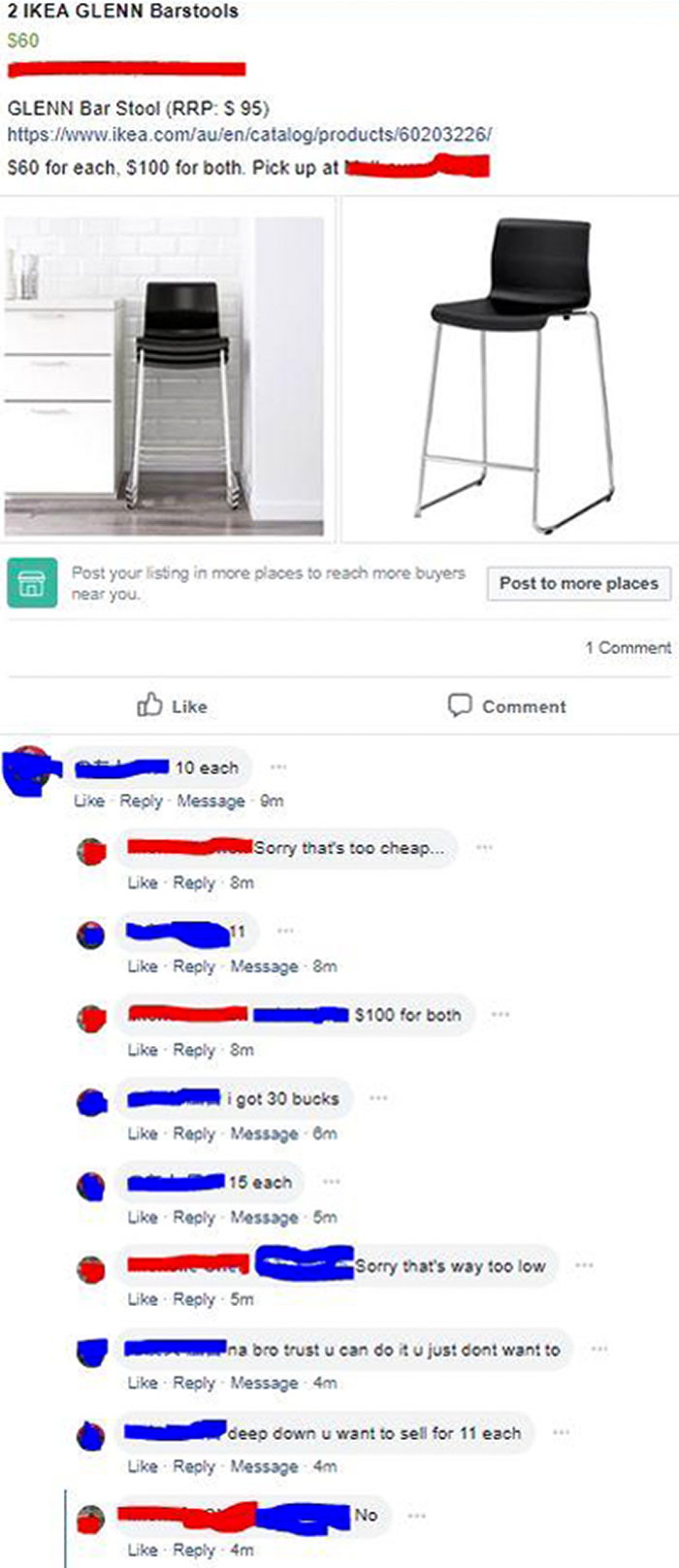 "Come On Bro I Know You Want To Sell It Dirt Cheap. Believe In Yourself, You Can Do It"