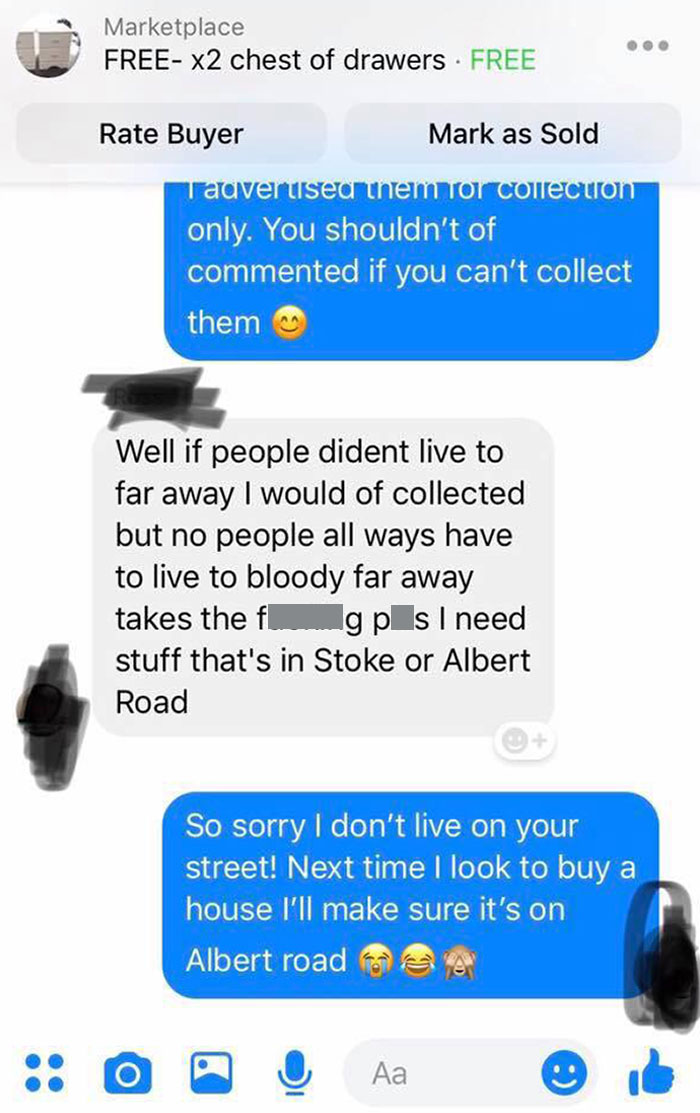 Picture From A Friend's Facebook, Annoyed Because He’s Not Close Enough To Collect Her Free Item