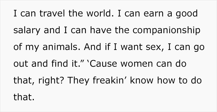 Guy Points Out The Dumb Logic Of Men Saying Women's Standards Are "Too High" And That's Why They'll End Up As "Cat Ladies"