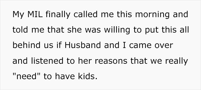 Childfree Woman Has Had Enough Of MIL Pushing For Kids, Finally Snaps And MIL Storms Off Crying, She Asks If She Went Too Far