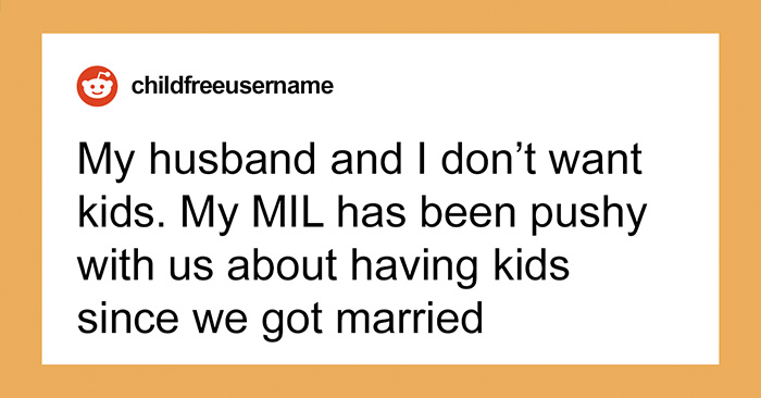 Childfree Woman Has Had Enough Of MIL Pushing For Kids, Finally Snaps And MIL Storms Off Crying, She Asks If She Went Too Far