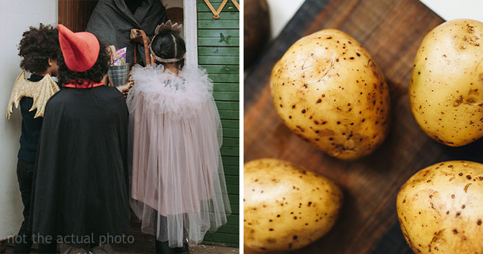 Potatoes For Trick-Or-Treaters Become An Instant Hit In This Neighborhood, People Chime In With The Weirdest Halloween Treats They’ve Seen