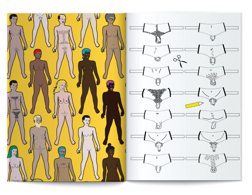 I Drew An Undressed Dress Up Doll To Practice Body Positivity And To Colour Outside The Lines Of The Strict Male/Female Binary