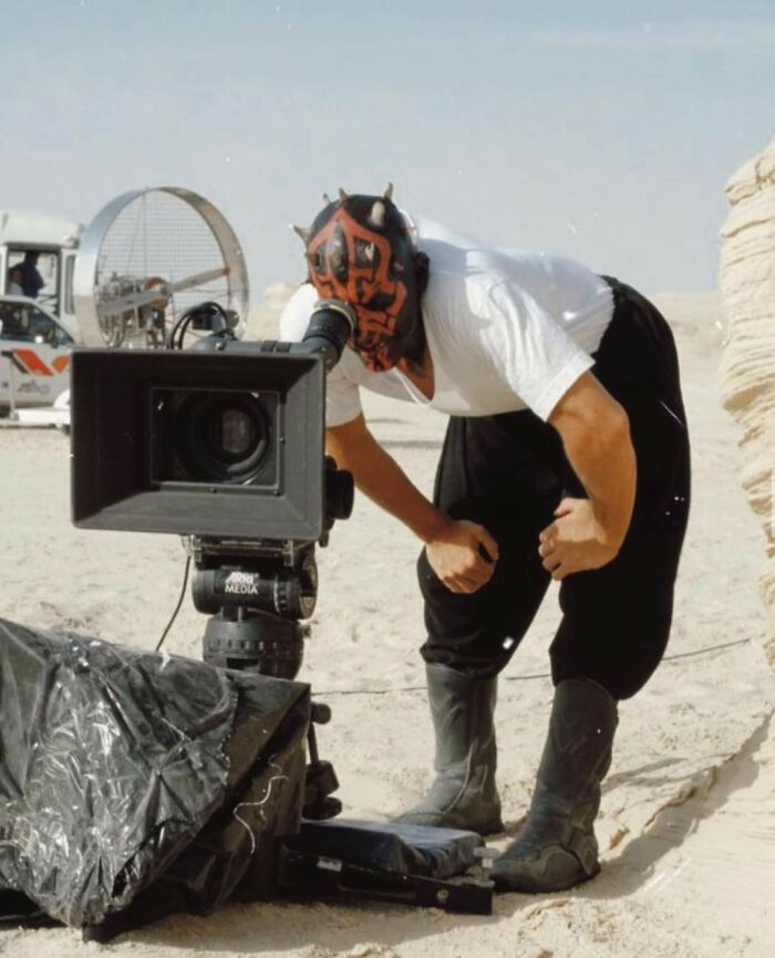 Ray Park Observing A Scene Through The Lense During 'The Phantom Menace' (1999)