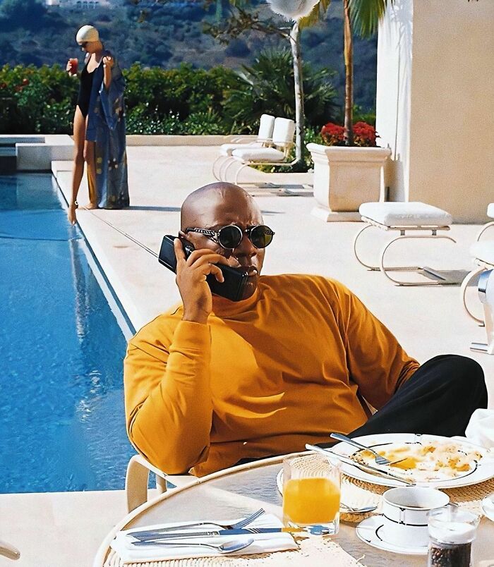 Uma Thurman And Ving Rhames On The Set Of 'Pulp Fiction' (1994)