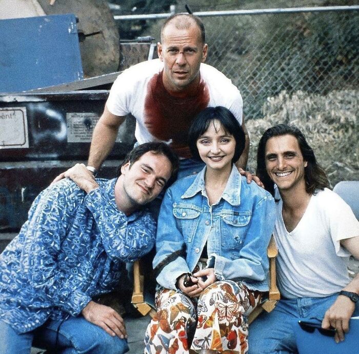 On The Set Of 'Pulp Fiction' (1994)
