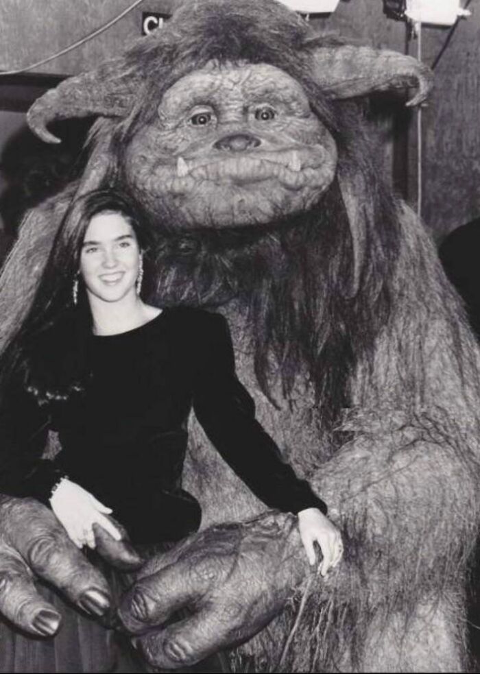 Jennifer Connelly And Ludo From 'Labyrinth' (1986)