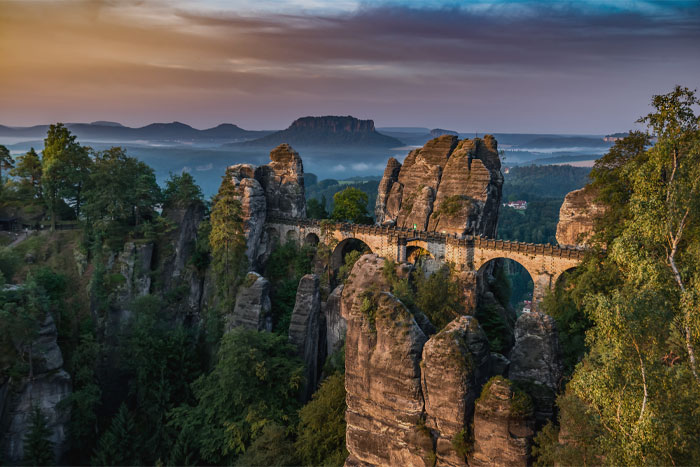 Picture of Basteibrücke with mountains and nature