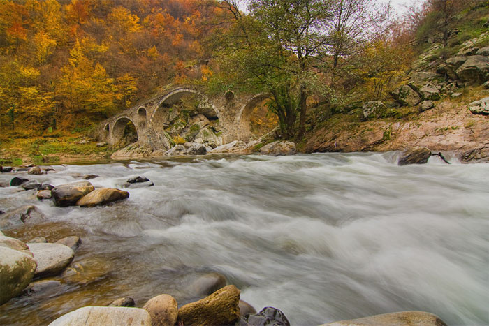 The Devil's bridge, Ardino with river