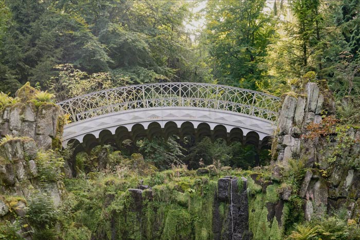 Teufelsbrücke bridge with nature and forest near