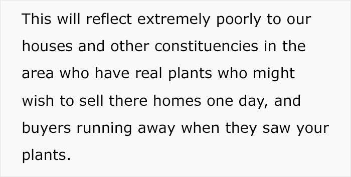 Delusional Neighbor Writes An Anonymous Letter To This Person Demanding They Get Rid Of Fake Plants On Their Porch Before They Take Legal Action