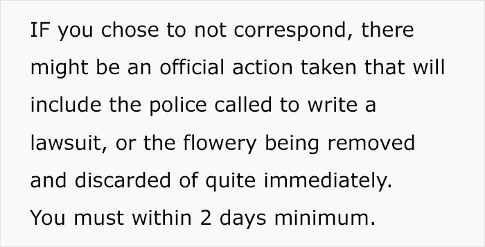Delusional Neighbor Writes An Anonymous Letter To This Person Demanding They Get Rid Of Fake Plants On Their Porch Before They Take Legal Action