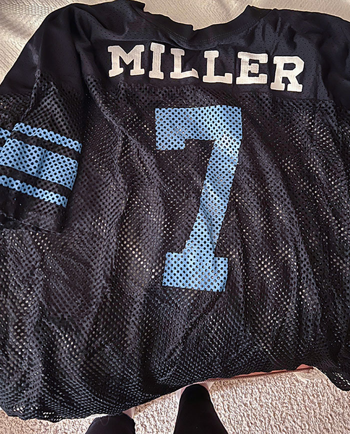 I Told My Boyfriend Months Ago That When I Was In Junior High I Had A Fantasy Of Having A BF On The Football Team That Gave Me His Jersey