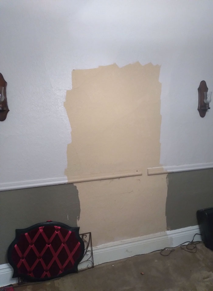 Moving To A New House. This Is Where The Last Owners Had Their China Cabinet