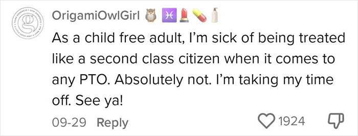 Woman Reminds Everyone That Childfree People Also Have Families After Being Asked To Give Up Her Holiday For A Coworker That Has Kids Woman Reminds Everyone That Childfree People Also Have Families After Being Asked To Give Up Her Holiday For A Coworker That Has Kids