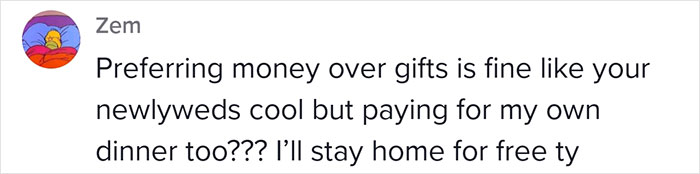Woman Is Invited To A Wedding And The Invitation Specifies That She Will Have To Pay For Food Herself And Bring Money As A Gift Woman Is Invited To A Wedding And The Invitation Specifies That She Will Have To Pay For Food Herself And Bring Money As A Gift