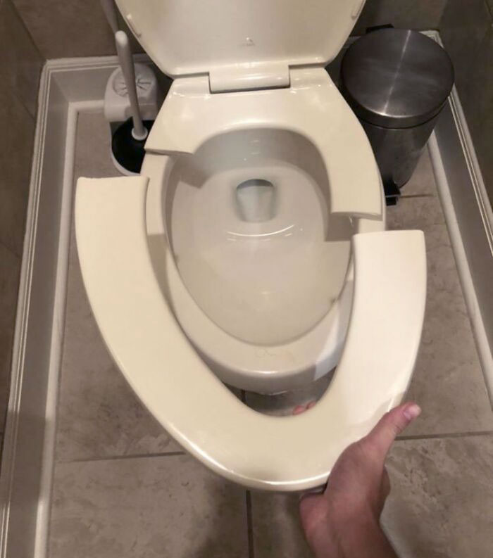 An Extended Family Member Broke The Toilet Seat While At A Gathering And Left Without Mentioning It To Anyone