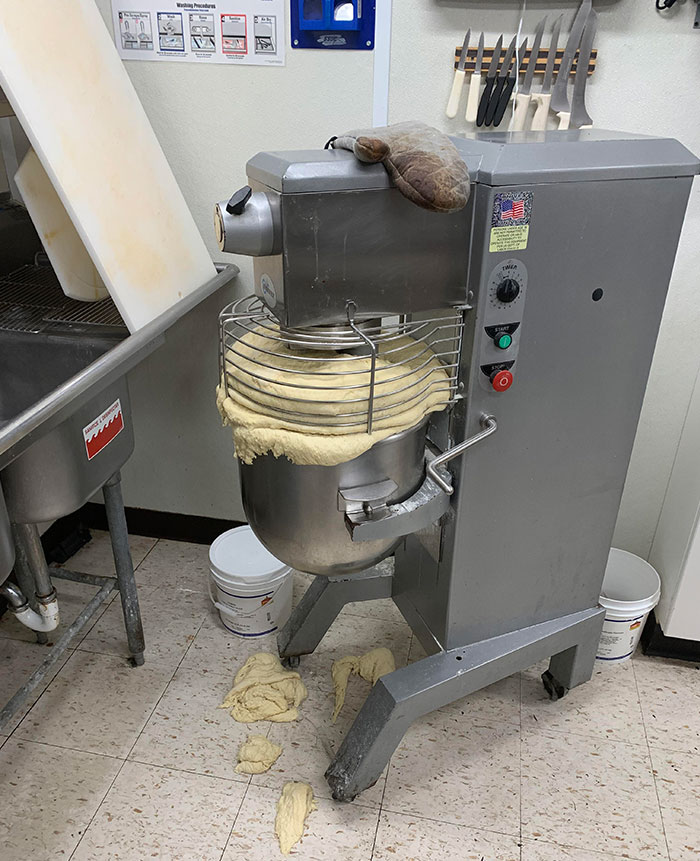 When A Coworker Forgets To Deal With Pizza Dough He Made