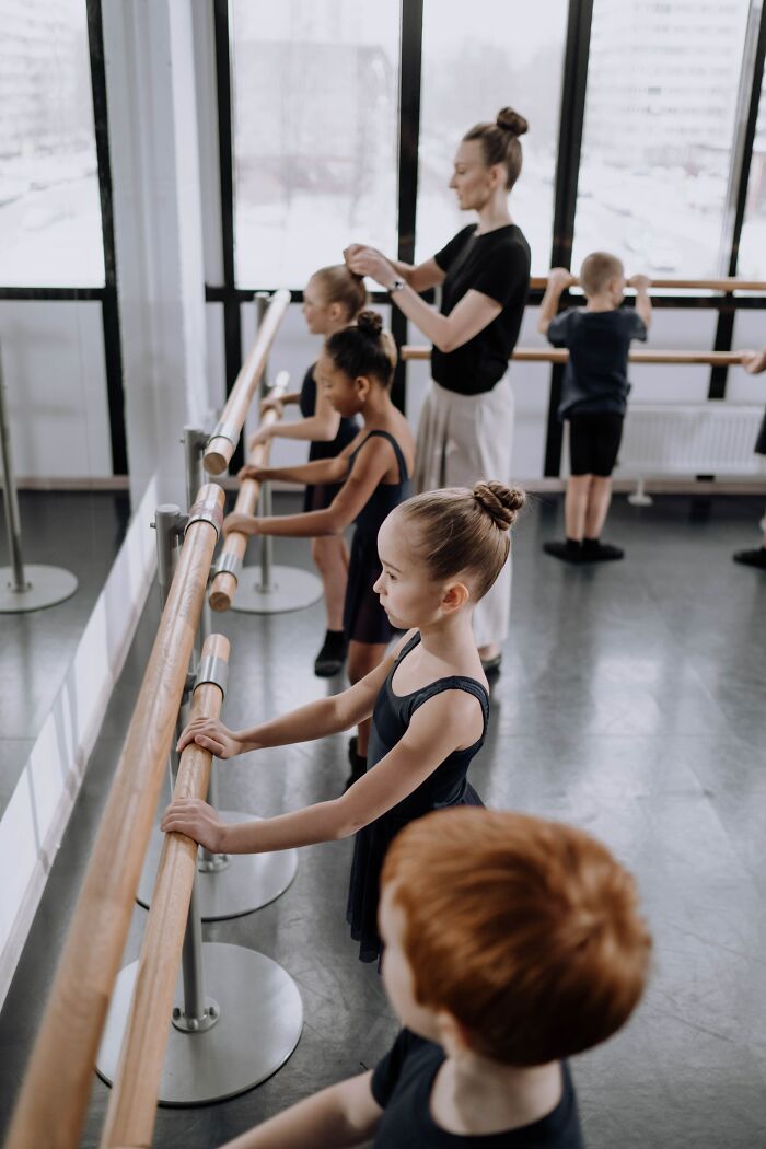Girls In A Ballet Class 