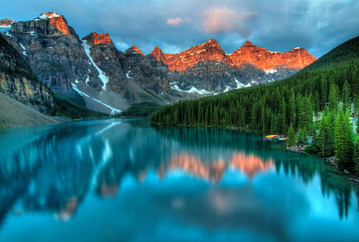 Beautiful Mountain Reflection From The Lake 