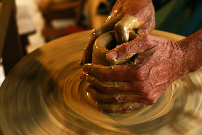 Man Doing Pottery 